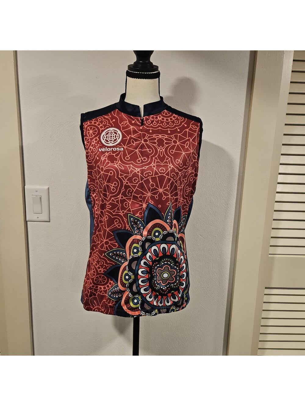 Velorosa Ladies XXL Sleeveless Cycling Top Mandala Design